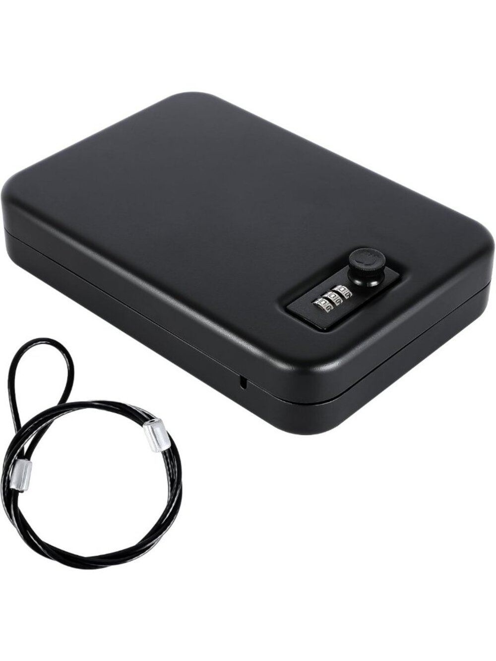 Compact Portable Handgun Safe Lock Box for Car & Travel - Secure Gun Storage